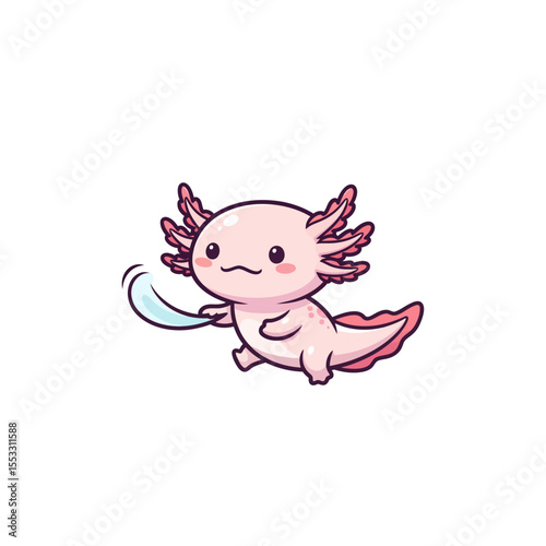 cute axolotl pet icon very cool