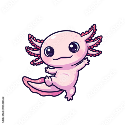 cute axolotl pet icon very cool