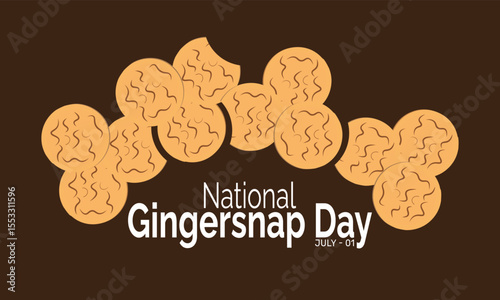 National Gingersnap Day background illustration. Holiday concept. Utilize for background, banner, placard, card, and poster design template with  professional  illustraion design 