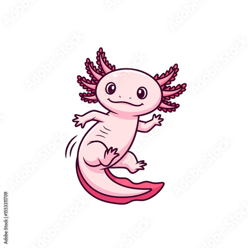 cute axolotl pet icon very cool