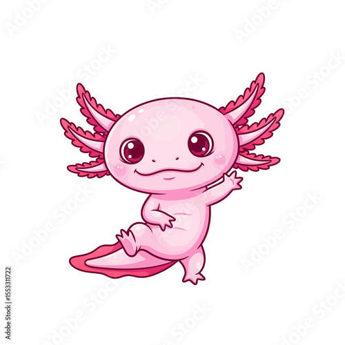 cute axolotl pet icon very cool