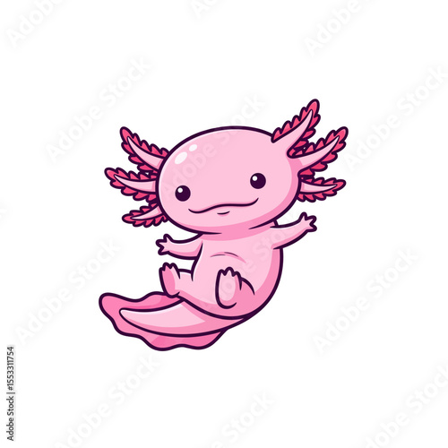 cute axolotl pet icon very cool