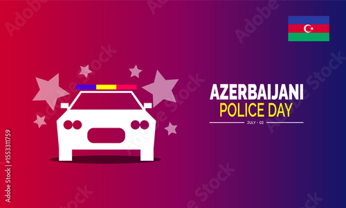 Azerbaijani Police Day  background illustration. Holiday concept. Utilize for background, banner, placard, card, and poster design template with  professional  illustraion design 