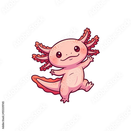 cute axolotl pet icon very cool