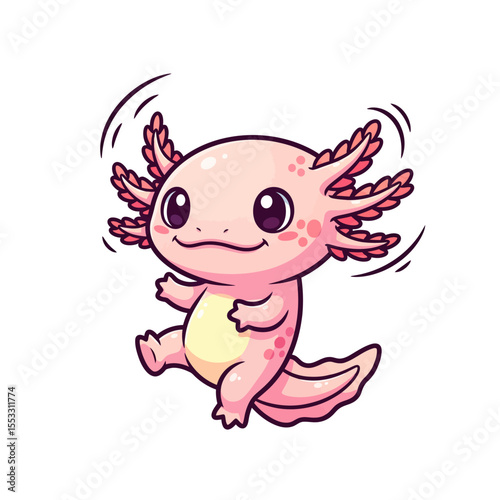 cute axolotl pet icon very cool