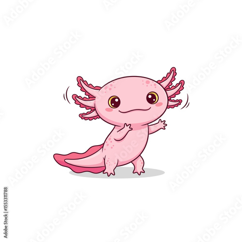 cute axolotl pet icon very cool
