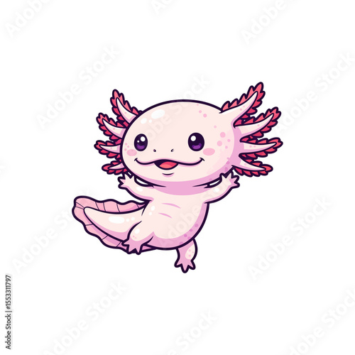 cute axolotl pet icon very cool