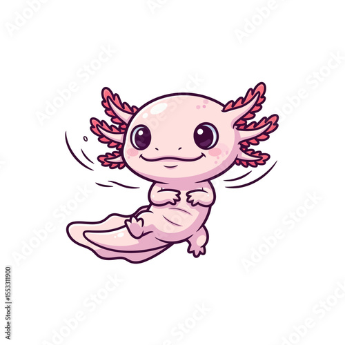 cute axolotl pet icon very cool