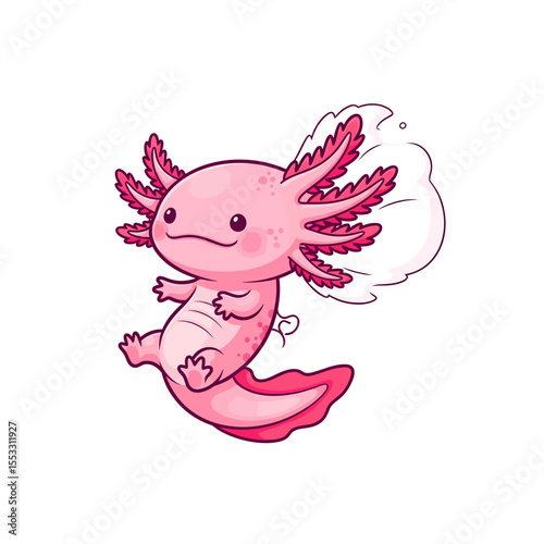 cute axolotl pet icon very cool