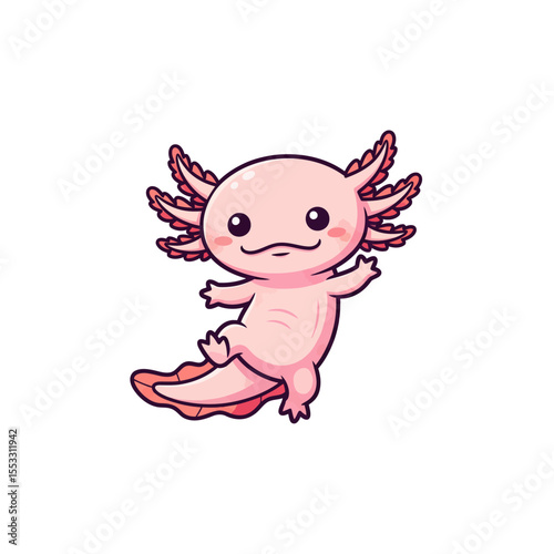 cute axolotl pet icon very cool