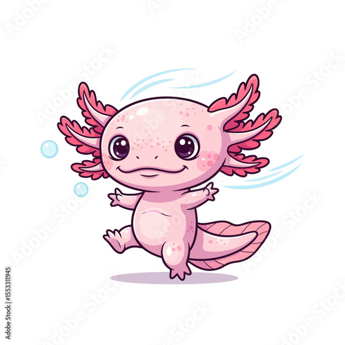 cute axolotl pet icon very cool