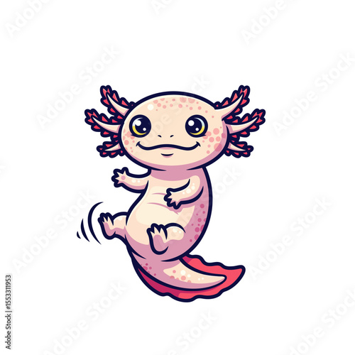 cute axolotl pet icon very cool