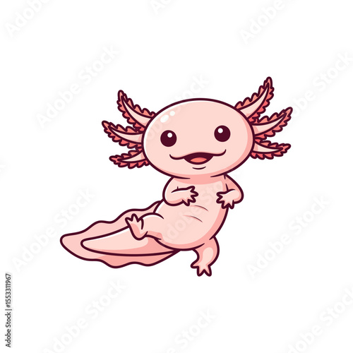 cute axolotl pet icon very cool