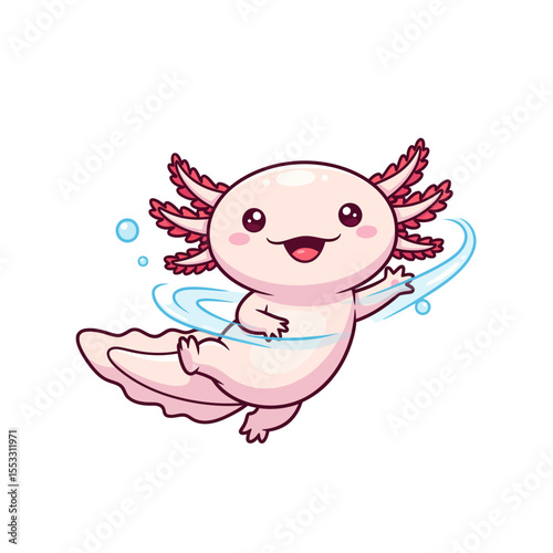cute axolotl pet icon very cool