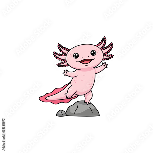 cute axolotl pet icon very cool