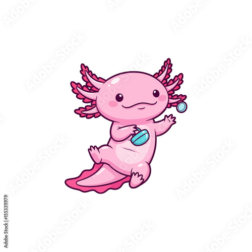 cute axolotl pet icon very cool