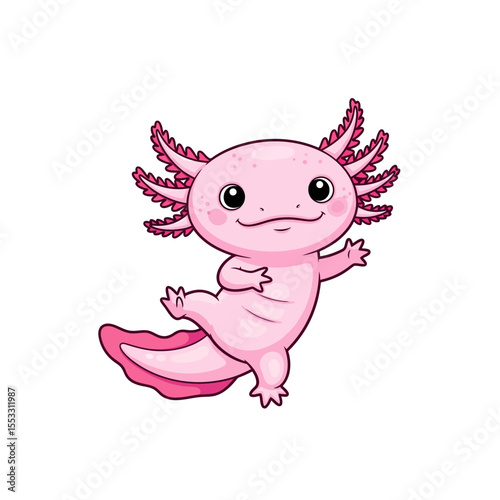 cute axolotl pet icon very cool