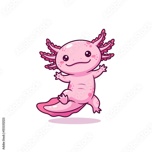 cute axolotl pet icon very cool