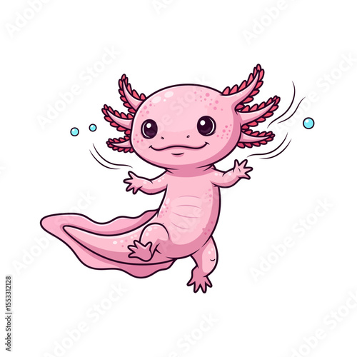 cute axolotl pet icon very cool