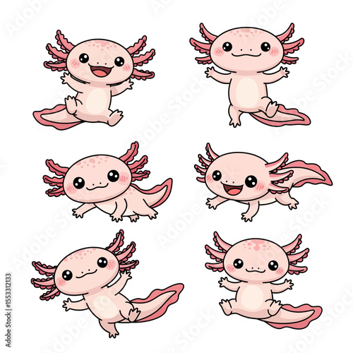 cute axolotl pet icon very cool