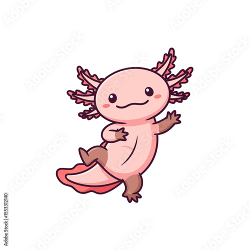 cute axolotl pet icon very cool