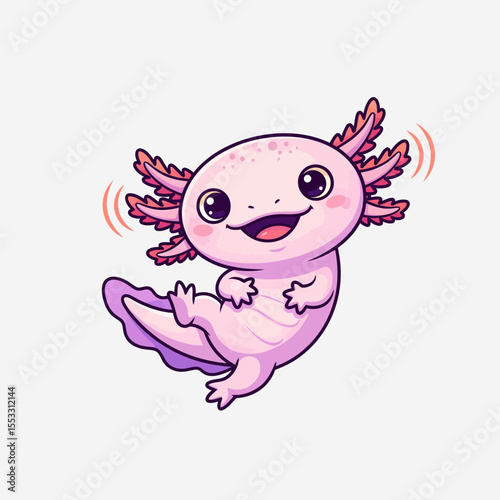 cute axolotl pet icon very cool