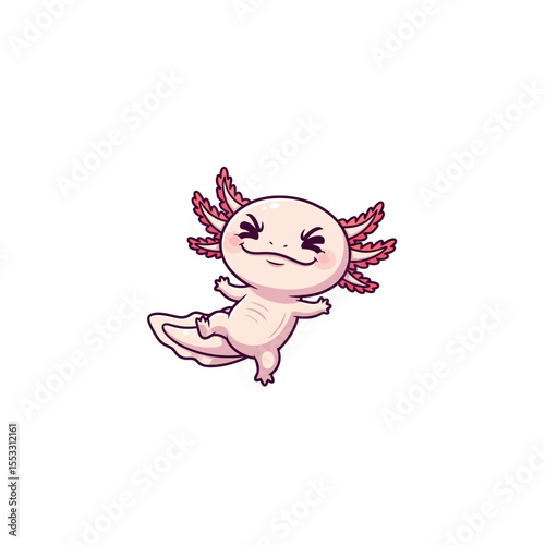 cute axolotl pet icon very cool