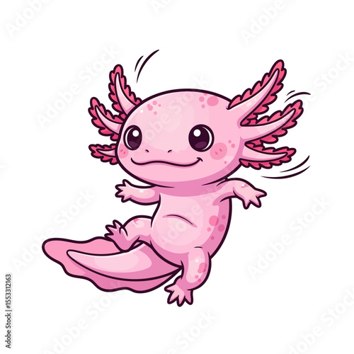 cute axolotl pet icon very cool