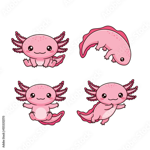 cute axolotl pet icon very cool