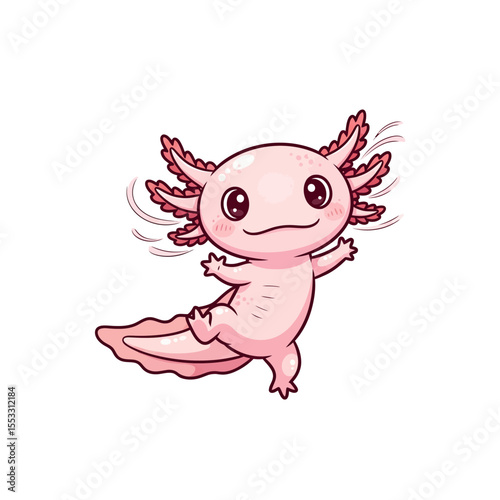 cute axolotl pet icon very cool
