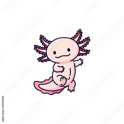 cute axolotl pet icon very cool