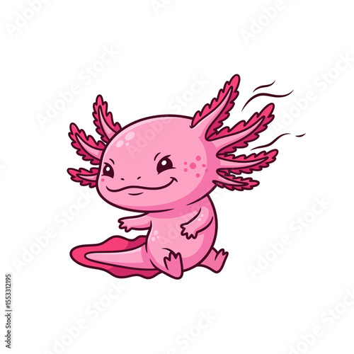 cute axolotl pet icon very cool