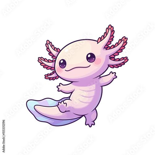cute axolotl pet icon very cool