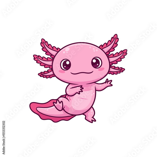 cute axolotl pet icon very cool