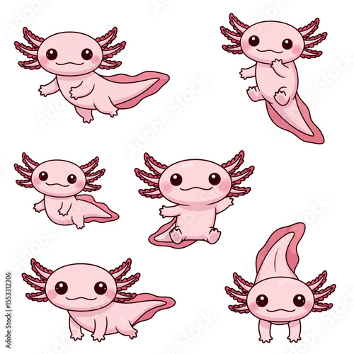 cute axolotl pet icon very cool