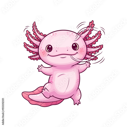 cute axolotl pet icon very cool