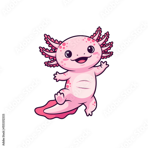 cute axolotl pet icon very cool