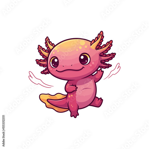 cute axolotl pet icon very cool