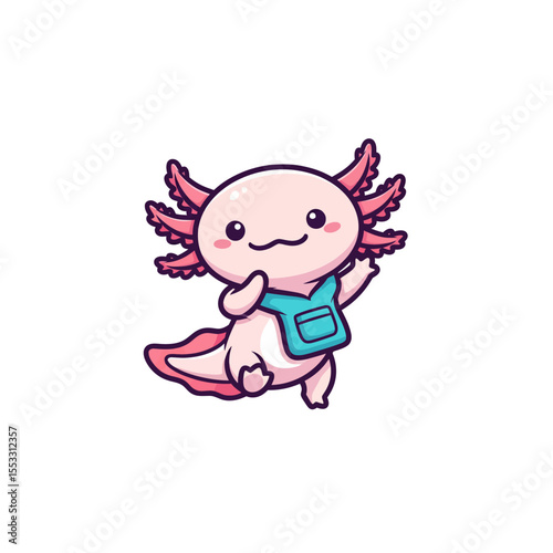 cute axolotl pet icon very cool