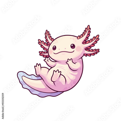 cute axolotl pet icon very cool