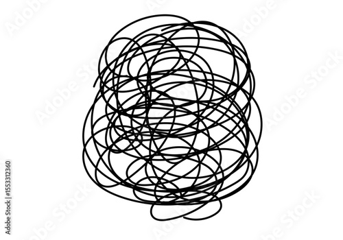 Messy abstract lines representing mental chaos.
