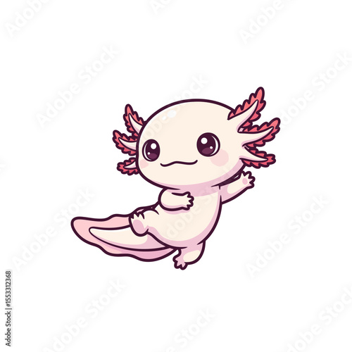 cute axolotl pet icon very cool