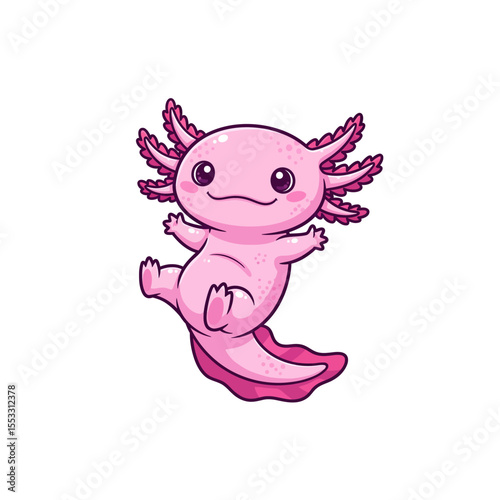 cute axolotl pet icon very cool