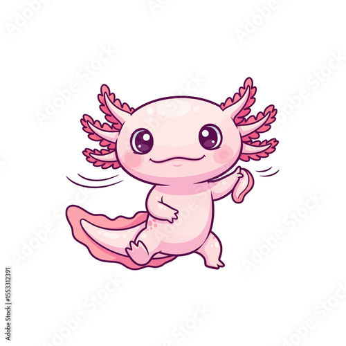 cute axolotl pet icon very cool
