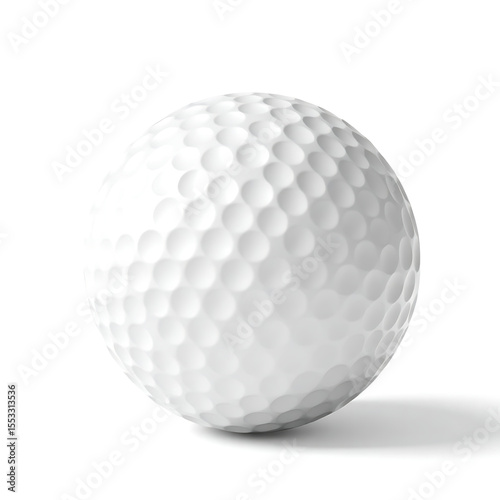 White golf ball isolated for sport and game