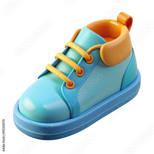 3d rendered playful sneaker