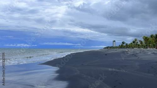 Black sand beach, Playa Blanca, Panama