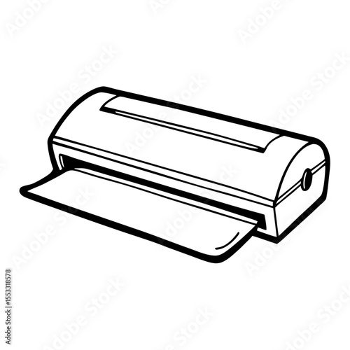Vacuum sealer machine with roll of plastic wrapping film  