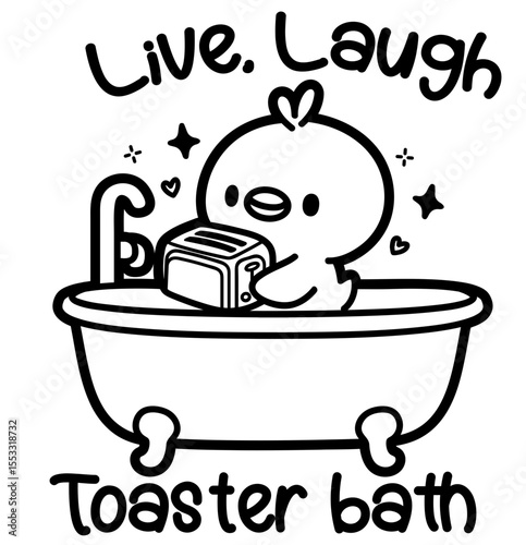 funny duck in bathtube