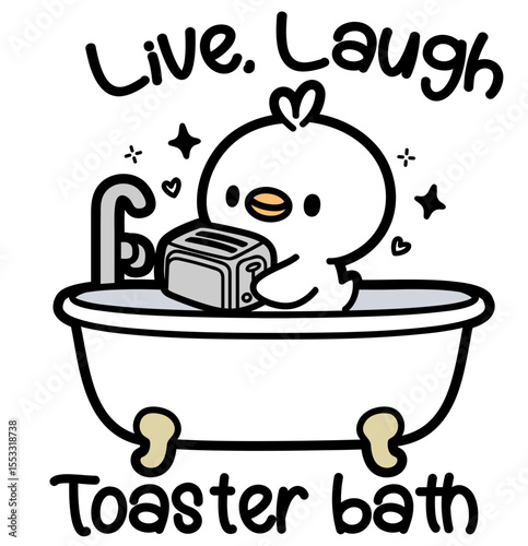 funny duck in bathtube